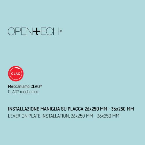 Tutorial for the installation of a CLAQ handle on plates - 26x250 and 36x250 mm